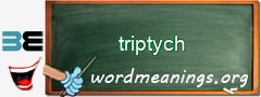 WordMeaning blackboard for triptych